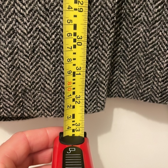 40R Harris Tweed Jos A Bank Sport Coat, Black/White (grey) herringbone, like new - Picture 6 of 12